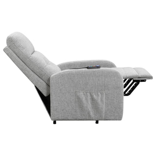 Howie Upholstered Power Lift Massage Chair Grey