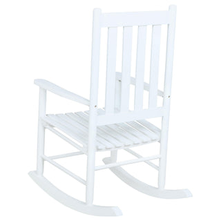Annie Slat Back Solid Wood Rocking Chair White