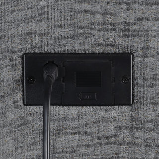 Bahrain Upholstered Armless Recliner Charcoal