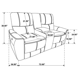 Greenfield 2-piece Power Reclining Sofa Set Dove Grey