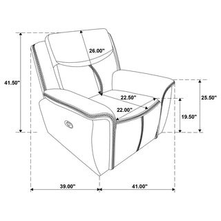 Sloane 3-piece Upholstered Reclining Sofa Set Blue