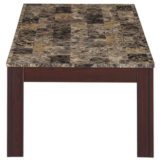 Rhodes 3-piece Faux Marble Top Coffee Table Set Brown