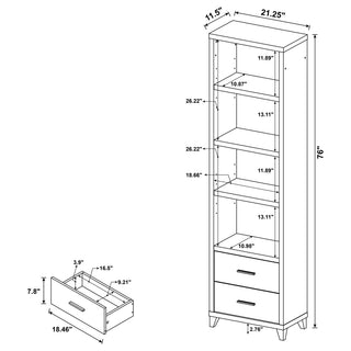 Lewes 4-piece 60" TV Entertainment Center Cappuccino