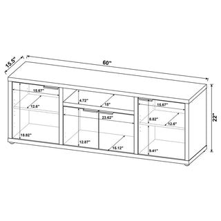 Tabby 3-piece 60" TV Entertainment Center Mango