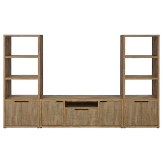 Tabby 3-shelf Engineered Wood Media Tower Mango