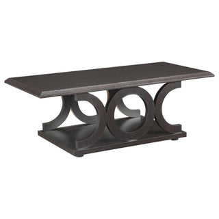 Shelly 2-piece Coffee and End Table Set Cappuccino