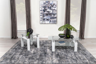 Dyer 2-piece Rectangular Coffee and End Table Set White