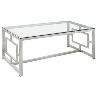 Merced 3-piece Rectangular Coffee and End Table Set Nickel