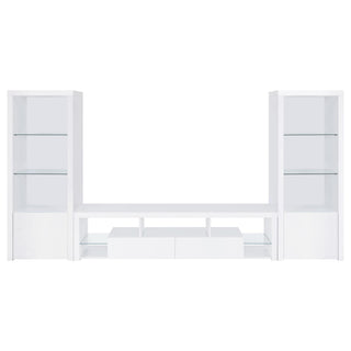 Jude 3-piece 71" TV Entertainment Center White High Gloss