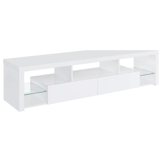 Jude 3-piece 71" TV Entertainment Center White High Gloss