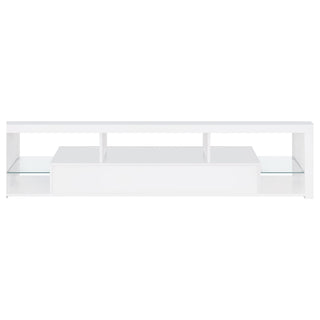 Jude 2-drawer Engineered Wood 71" TV Stand High Gloss White