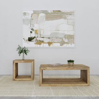 Benton 2-piece Solid Mango Coffee and End Table Set Natural