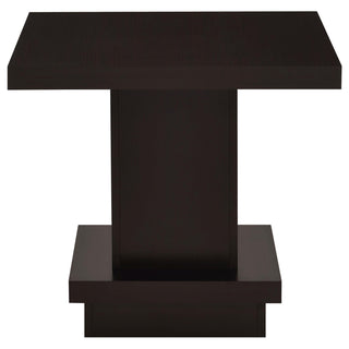 Reston Square Engineered Wood Side End Table Cappuccino