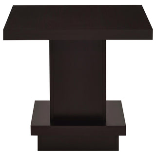 Reston 3-piece Square Coffee and End Table Set Cappuccino