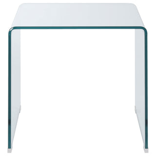 Ripley 2-piece Bent Glass Coffee and End Table Set Clear
