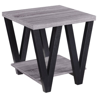 Stevens 2-piece Rectangular Coffee and End Table Set Grey