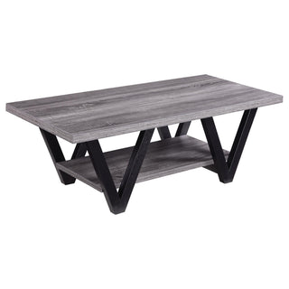 Stevens 2-piece Rectangular Coffee and End Table Set Grey