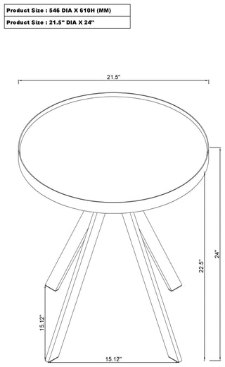 Briggs 2-piece Round Coffee and End Table Set Black