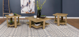 Dawn 3-piece Round Coffee and End Table Set Mango Brown