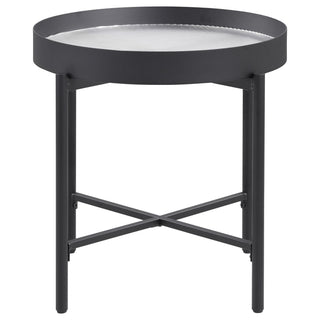 Ozella 3-piece Round Coffee and End Table Set Sandy Black