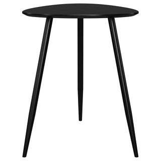 Odessa Triangular Solid Wood End Table Black