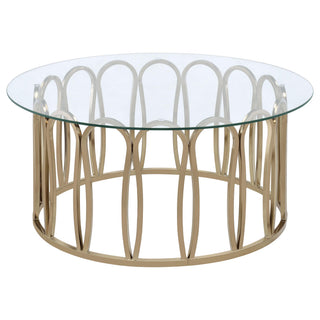 Monett 2-piece Coffee and End Table Set Chocolate Chrome