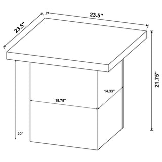 Devar 3-piece Square Coffee and End Table Set Mango
