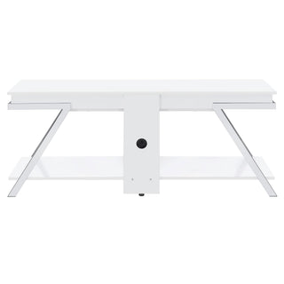 Marcia 1-drawer Wood 60" TV Stand White High Gloss