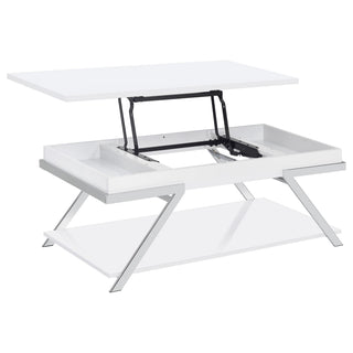 Marcia 3-piece Coffee and End Table Set White High Gloss