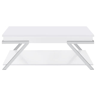 Marcia 3-piece Coffee and End Table Set White High Gloss