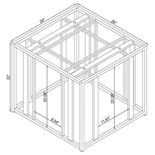 Adri Rectangular Glass Top Side End Table Black Nickel