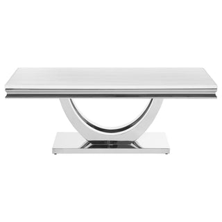 Kerwin 2-piece Rectangular Coffee and End Table Set Chrome