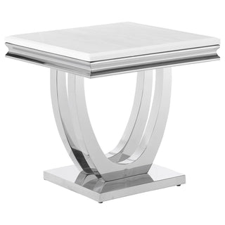 Kerwin 2-piece Rectangular Coffee and End Table Set Chrome