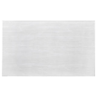 Kerwin Rectangular Stone Top Coffee Table White and Chrome