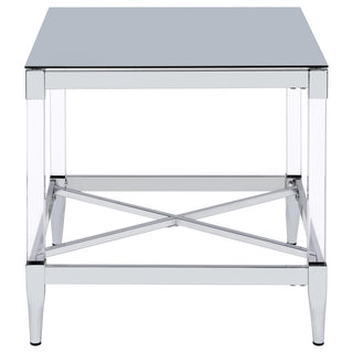 Lindley 2-piece Square Coffee and End Table Set Chrome
