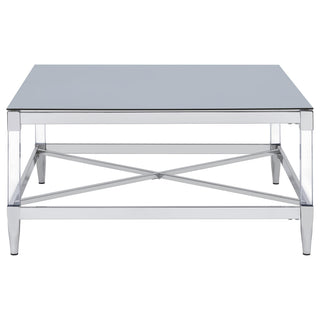 Lindley 2-piece Square Coffee and End Table Set Chrome