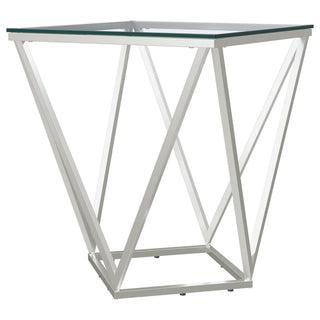 Brittania 2-piece Square Coffee and End Table Set Nickel