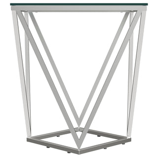 Brittania 2-piece Square Coffee and End Table Set Nickel