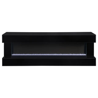 Vallerie 71-inch TV Stand with Visual Flame Box Black