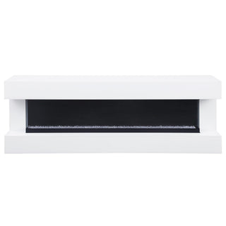 Vallerie 71-inch TV Stand with Visual Flame Box White