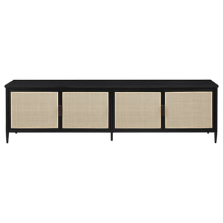 Amherst 4-door 78-inch Metal TV Stand Media Console Black