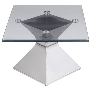 Jenny 2-piece Rectangular Coffee and End Table Set Chrome