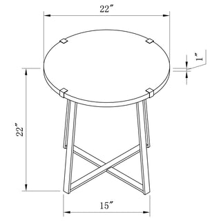 Marcus 3-piece Round Coffee and End Table Set Light Brown