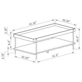 Fallon Rectangular Engineered Wood Coffee Table Light Brown