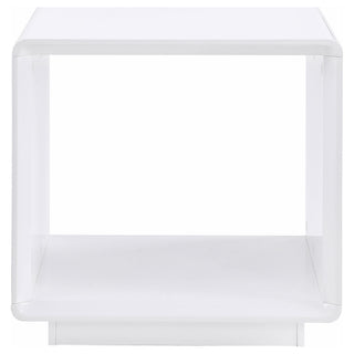 Paseo 2-piece Coffee and End Table Set White High Gloss