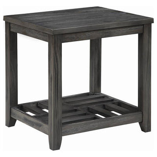 Cliffview 1-shelf Square Wood Side End Table Grey