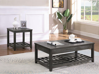 Cliffview 1-shelf Square Wood Side End Table Grey