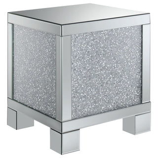 Gillian 2-piece Mirrored Coffee and End Table Set Silver