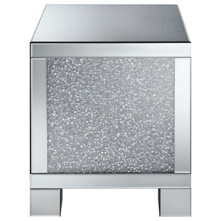Gillian 2-piece Mirrored Coffee and End Table Set Silver