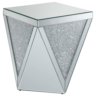 Amore 2-piece Mirrored Coffee and End Table Set Silver